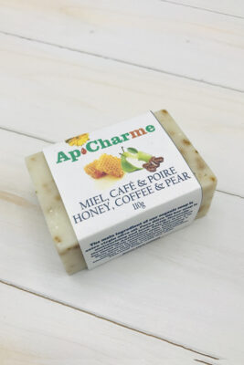 Savon en barre: miel, café et poire